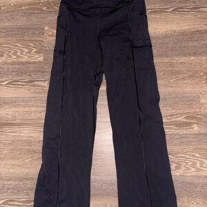 Free People Black Wide-Leg Yoga Pants